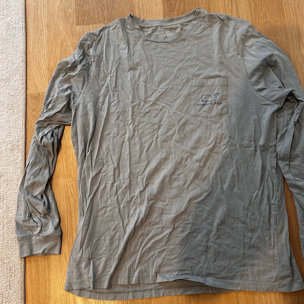 Vineyard Vines Men's Long Sleeve Shirt in Gray